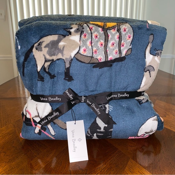 Vera Bradley Other Nwt Vera Bradley Throw Blanket Cats Meow Poshmark